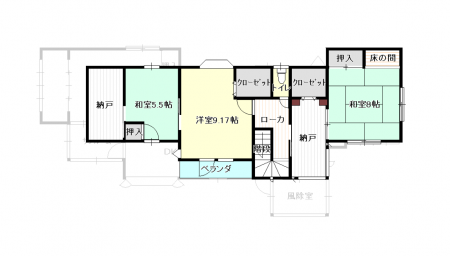 �Ԏ��}�@2�K�͋���3�����B���[�L�x�ł��B