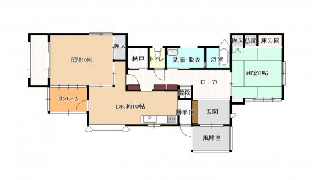 �Ԏ��}�@1�K�͋�����2�����B2�ʍ̌��̃T�����[��������܂��B