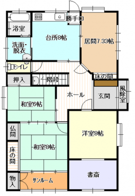 �Ԏ��}�@1�K�͋����̑��ɃT�����[���⏑�ւ�����܂��B